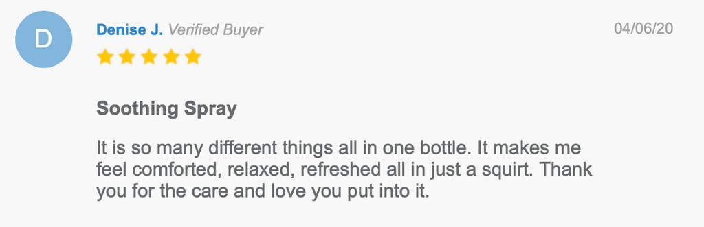 * Soothing Spray 4oz - Health, healing, energetic cleansing, wellness